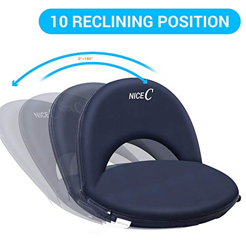 Nice C Stadium Seats, Floor Chairs, Bleacher Chairs, 10-Posisition Reclining Waterproof Cushion, Ultralight, Foldable, Ext...