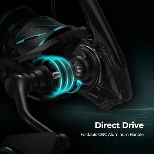 KastKing Verus Spinning Fishing Reel, Size 5000, Black, 6.2:1
