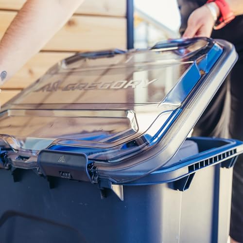 Gregory Alpaca 50L Waterproof Gear Organization/Camping Gear Box with Transparent Removeable Lid, Mirage Tan