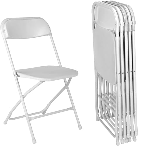 JB Tools 5-Piece Folding Table and Chair Set – Includes 34"x34" Half-Fold Card Table & 4 Plastic Folding Chairs – Compact ...