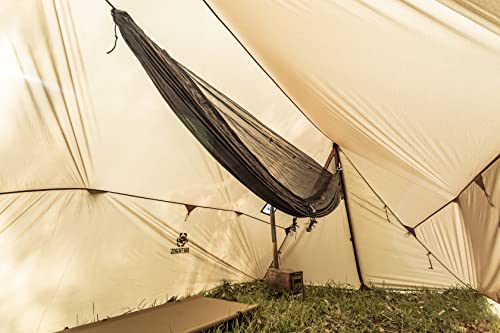 OneTigris ROCDOMUS Hot Tent with Stove Jack, 3000mm Waterproof, Versatile Lightweight Hammock Tent for Camping, Hiking, Ba...