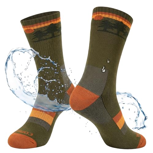 TOP-EX DryKnit™ Waterproof Merino Wool Socks for Men & Women, Breathable, Hiking, Camping and All Winter Activities –Crew