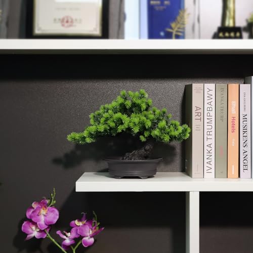 yoerm Artificial Bonsai Tree Fake Plants for Home Decor, Living Room Bathroom Bookshelf Entryway Table Wall Shelf Modern F...
