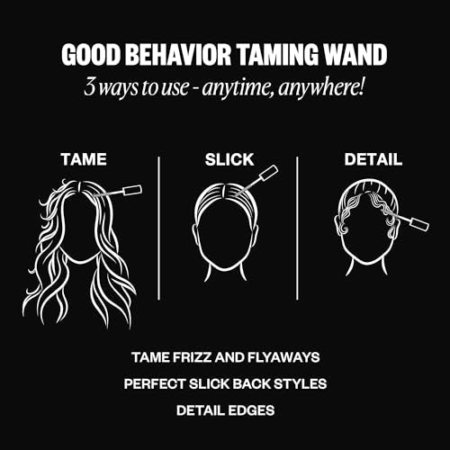 IGK Good Behavior Frizz & Flyaway Hair Taming Wand – Lightweight Gel Control Stick for Smooth, Sleek Hair, Anti-Frizz Styl...