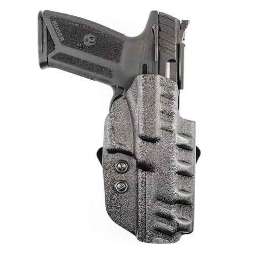 DeSantis Cazzuto OWB Holster - Holster OWB, Compact Holster, Lightweight Adjustable Holster, Compatible with Ruger-5.7 with or without Red Dot Sight - Right Hand Draw, Black