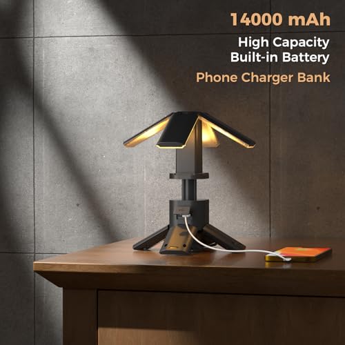 Clemas Telescopic Camping Lights Rechargeable 14000 mAh Led Multifunction Magnetic Lanterns Job Site Lighting Cordless Dim...