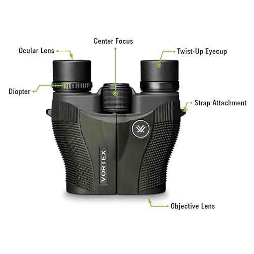 Vortex Optics Vanquish Reverse Porro Prism Binoculars - Compact, Rubber Armor, Waterproof, Fogproof, Shockproof - Unlimited, Unconditional Warranty