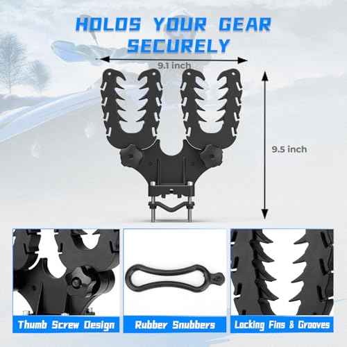 KEMIMOTO Double Tool Holder for ATV, Tool Mount for ATV, Bow Rack Tool Grips with Rubber Straps Compatible with Hunting Bike Mobility Scooter