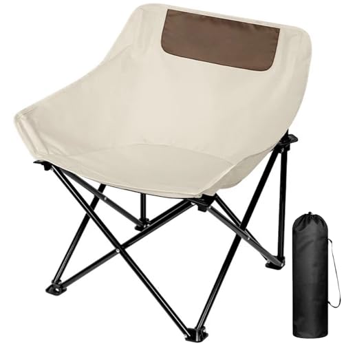 Herb Life Ultralight Folding Camping Chair, 450 lbs Capacity, Off-white, Solid, Adult, Outdoor, Beach, Lawn, Campground