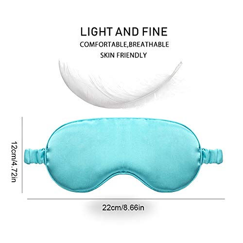 EleCharm Silk Satin Eye Mask Color Assorted 6-Pack Smooth Sleeping Mask Eye Shade