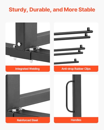 VEVOR Folding Chair Rack, 400 LBS Capacity, Heavy-Duty Chair Cart for 42 Chairs or 12 Tables, Multi-Function Chair Storage...