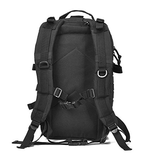 REEBOW GEAR Military Tactical Backpack for Men Large 34L Army 3 Day Assault Pack Molle Bag Backpacks (34L, Black)