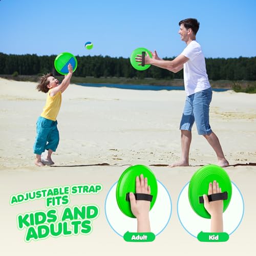 Toss and Catch Ball Set Upgraded - Family Games Kids Toys for Stocking Stuffers - Water-Resistant Great for Beach Pool Yar...