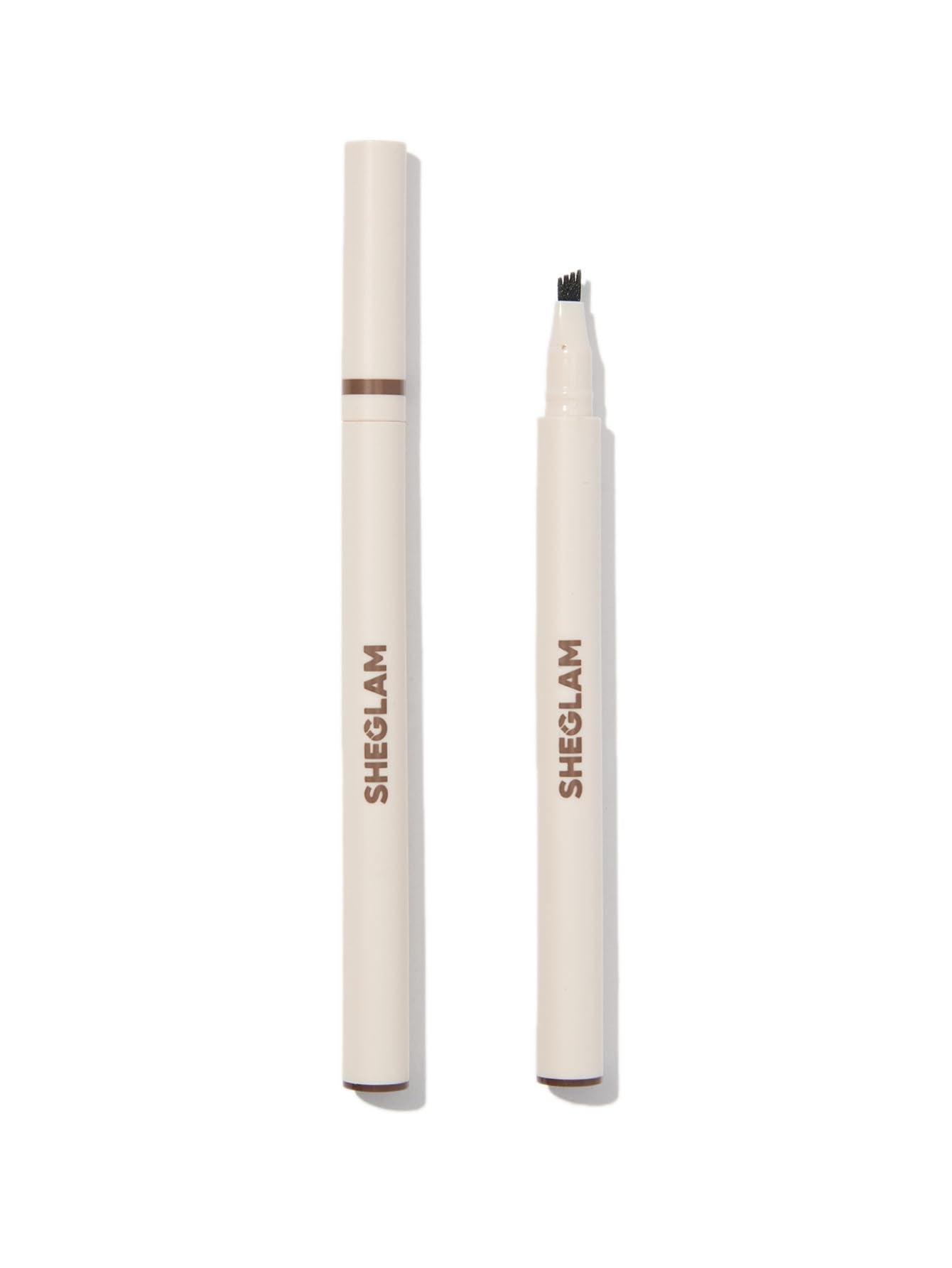 SHEGLAM Feather Better Liquid Eyebrow Pencil Long Lasting Smudge Proof Waterproof Natural Fuller Eye Brow Pen - Dark Brown