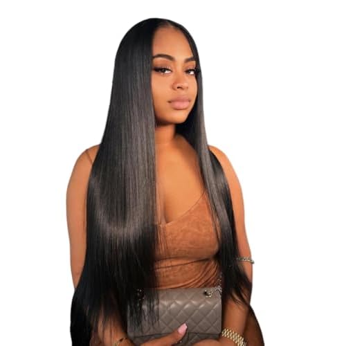 Lace Front Wigs Human Hair 13x4 Straight Lace Front Wigs HD Transparent 200% Density Glueless Wigs For Black Women Pre Plucked With Baby Hair 24inch