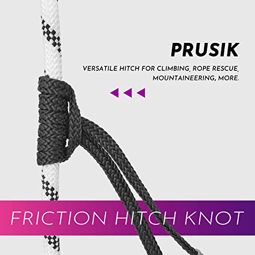 GM CLIMBING 6.8mm Endless Prusik Loop 100% Technora 25kN Heat Resistant Friction Hitch Cord Hollow Braid for Rappel Abseil...