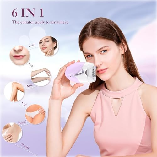 Epilator,Epilator for Women Facial Hair Removal Rechargeable,2 Speeds Hair Removal,Hair Removal Device with 36 Tweezers,Hair Removal for Women Legs/Face/Bikini/Arms,Womens Electric Shaver Smooth Skin