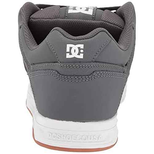 DC Men's Stag Low Top Skate Shoe, Grey/Gum, 11.5