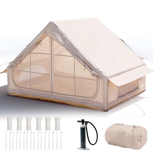 AirOutelle 4-6 Person Inflatable Air Tent - 4 Season Family Camping Tent with 3000mm Waterproof & Quick Setup Under 5 Min...