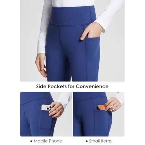 baleaf Girls' Fleece Lined Leggings Kids Warm Pants Youth Compression Yoga Athletic School Tights with Pockets