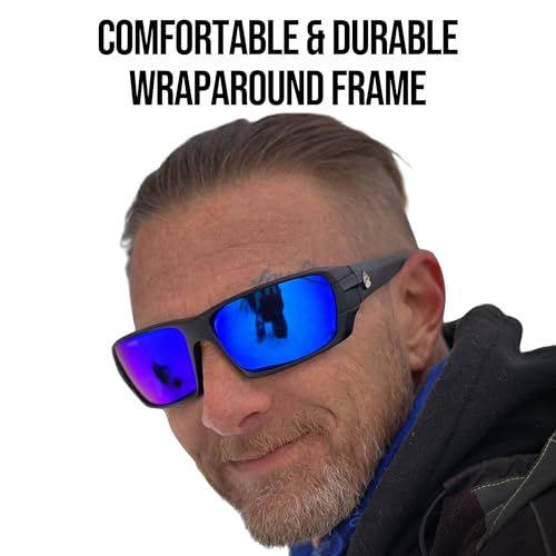 Fishing Glasses Pro Kit - Polarized Sunglasses With 4 Lenses for Clear Visibility in Offshore & Shallow Water - Eye Protec...