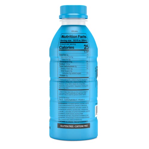 PRIME Hydration BLUE RASPBERRY, Sports Drinks, Electrolyte Enhanced for Replenishing Fluids, 250mg BCAAs, B Vitamins, Anti...