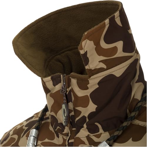 Drake Waterfowl Men's MST Waterproof Fleece-Lined 1/4 Zip Hunting Windproof Breathable Pullover Jacket with Multiple Pockets