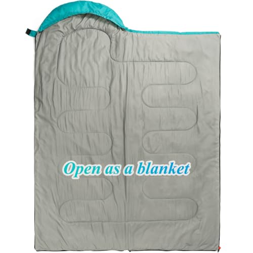 Sleeping Bag - 3 Seasons for Adults Kids Boys Girls Camping Hiking - Warm Cold Weather Lightweight Portable with Compressi...