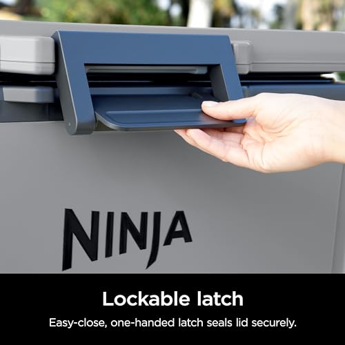 Ninja FB151GY FrostVault 50qt Hard Cooler with Dry Zone, Integrated Fridge-Temp Dry Storage Drawer, Premium Heavy-Duty Ins...
