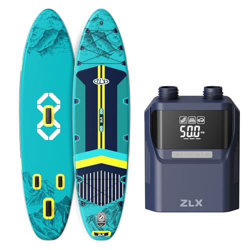 ZLX 11'6 x 35 Inflatable Stand Up Paddle Board with 50PSI Paddle Board Pump