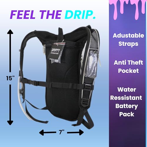 LED Hydropack Rave Hydration Backpack – Festival, Hiking, & Running for Women & Men - 2 Liter Leakproof Bladder – Anti-The...