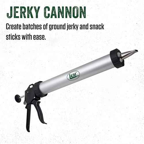 LEM Products Jerky Cannon with Nozzles and Brush, Backwoods Seasonings, Anodized Aluminum and Stainless Steel