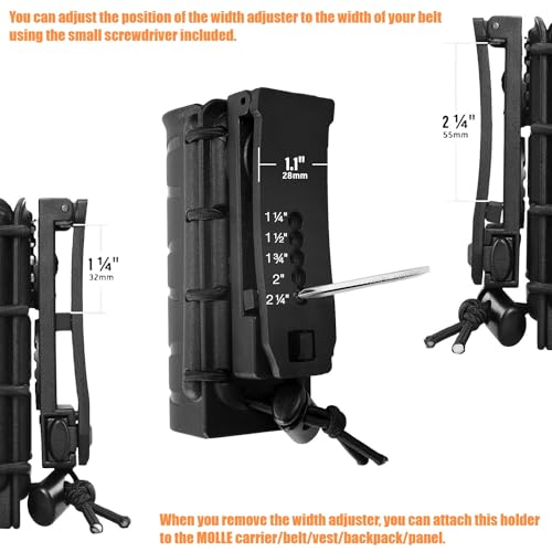TACNEX Open Top OC/Mace Spray Holster for Duty Belt/Vest Quick Release Pepper Spray Case MK3/MK4 Canister Holder Polymer C...
