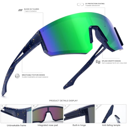SEKKAF Youth Baseball Sunglasses for Boys Girls Age 6-12 Softball Cycling Sports Sunglasses for Kids Lightweight Frame
