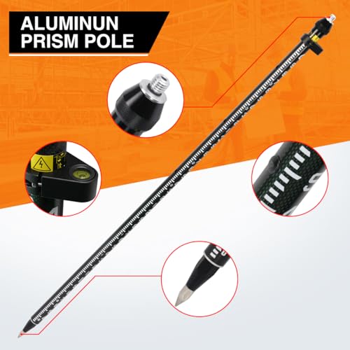 Carbon Fiber GPS Pole, GPS Poles with Snap-Lock for Land Surveying & Engineering GPS/GNSS Accessory and Instruments (GLS26...