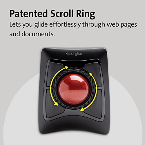 Kensington Expert Wireless Trackball Mouse (K72359WW) Black, 3.5" x 6.1" x 8"