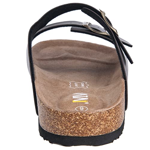 Women's Cork Footbed Sandals Cow Suede Summer Slide Sandals for Women with Adjustable Strap Buckle Open Toe Outdoor Beach ...