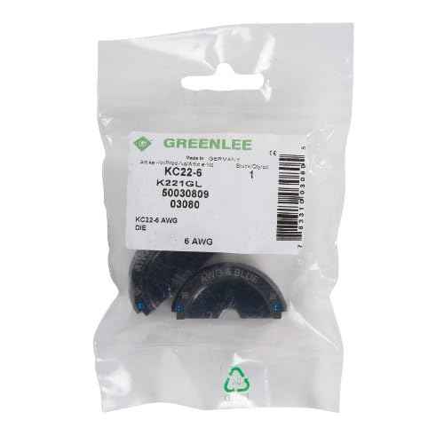 Greenlee KC22-6 DIE, 6 AWG (KC22), Blue