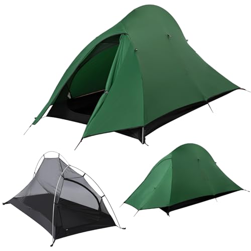 1-2 Person Lightweight Backpacking Tent - Waterproof Tent for 3 Season, Ultralight Camping Tent for Outdoor, Easy Setup fo...