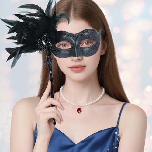 LCKRVOL 2026 New Masquerade Mask Couples Set, Masquerade Masks for Women Men Halloween Venetian Mask Costume Party
