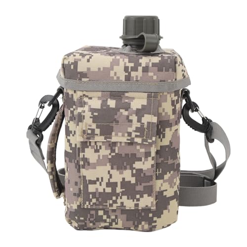 TANIQIACA Premium 2L Insulated Water Bottle - Portable Outdoor Flask with Oxford Cloth Sleeve and Pockets, for Hiking, Cam...