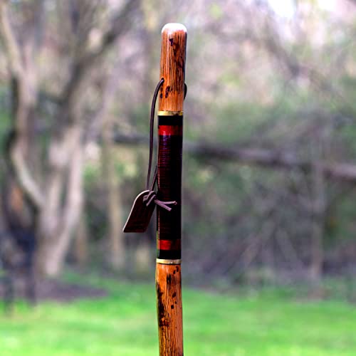 Brazos Rustic Wood Walking Stick, Hickory, Traditional Safari Style Handle, for Men & Women, Made in The USA