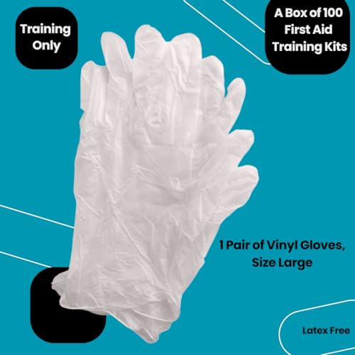 MCR Medical Box of 100 First Aid Training Kits, Basic