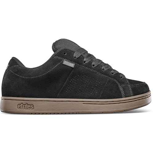 Etnies Kingpin Men's Skateboarding Shoe Classic Puffy Sustainable, Comfortable & Durable Footwear with Die-Cut EVA Insole - Black/Dark Grey/Gum - 6.5