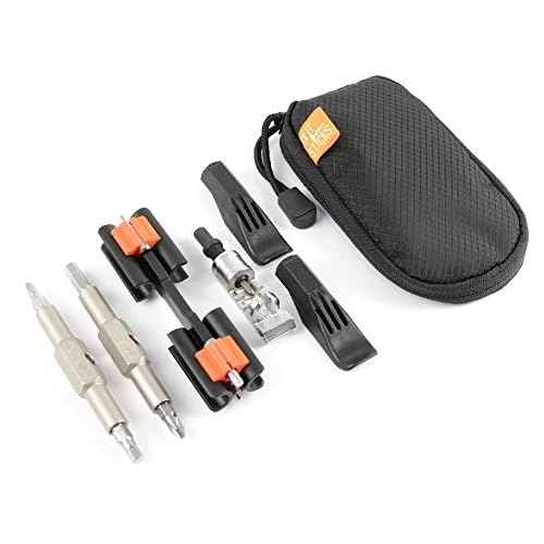 Mountain Bike Tool Kit ? Includes Set of Replaceable Fix It Sticks and Bracket, Two Tire Levers, 8 Bits and Chain Breaker in a Small Black Carry Case with Room for Other Essentials by Fix It Sticks