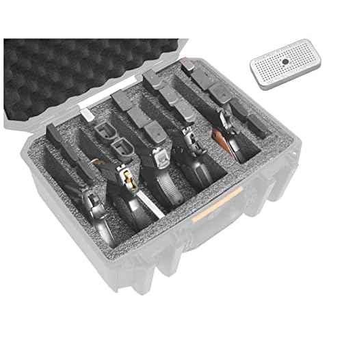 Case Club Foam Only: Fits Pelican Vault 300-5 Pistol Foam Set with Silica Gel Canister to Help Prevent Rust
