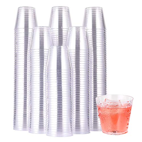 JOLLY CHEF 1000 Pack Plastic Shot Glasses,1 oz Disposable Cups 1 Ounce Tasting Cups Ideal for Whiskey, Wine Tasting,Food S...
