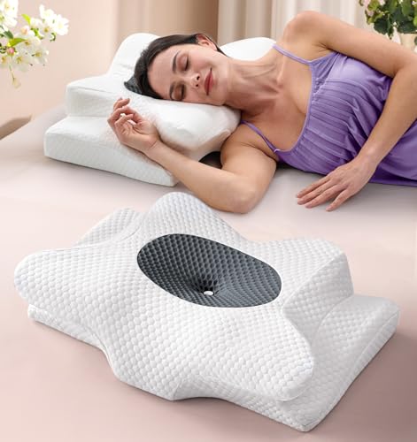 Dream Without Pain Cervical Neck Pillow for Sleeping, Ergonomic Side Sleeper Pillows for Adults, Cooling Orthopedic Pillow...