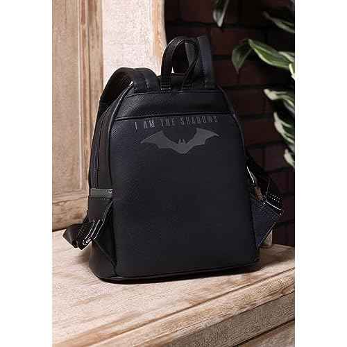 Loungefly Women's Dc The Batman Mini Backpack, Schwarz/Anthrazit, One Size