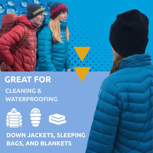 Nikwax Down, Down DUO-Pack, 300ml, Wash-In Cleaning and Waterproofing adds DWR Water Repellency to Down Filled Jackets, Ou...